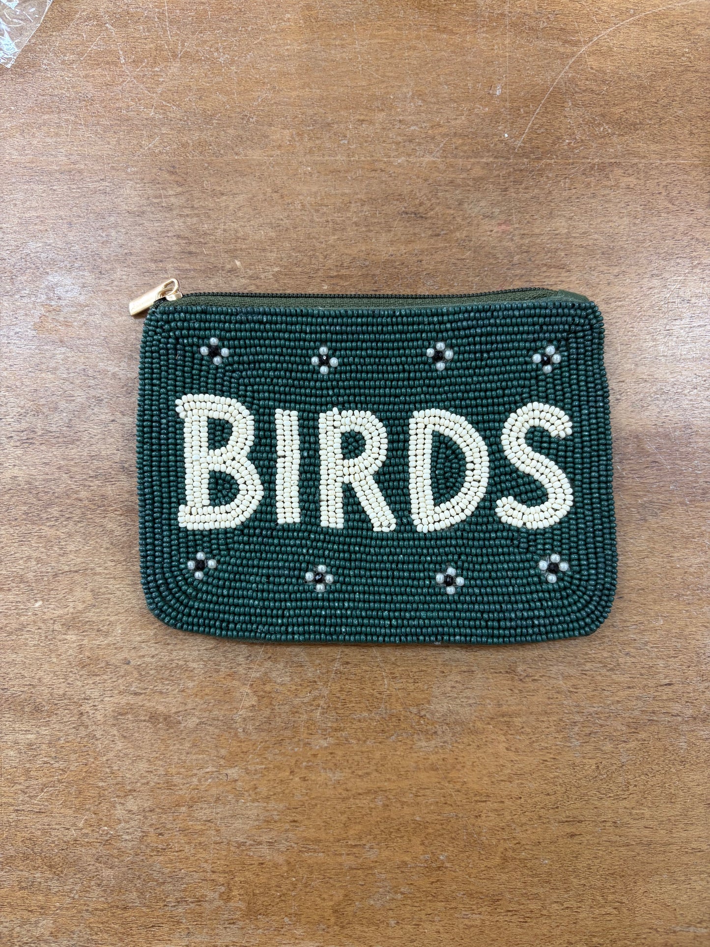 Beaded Pouch - Birds