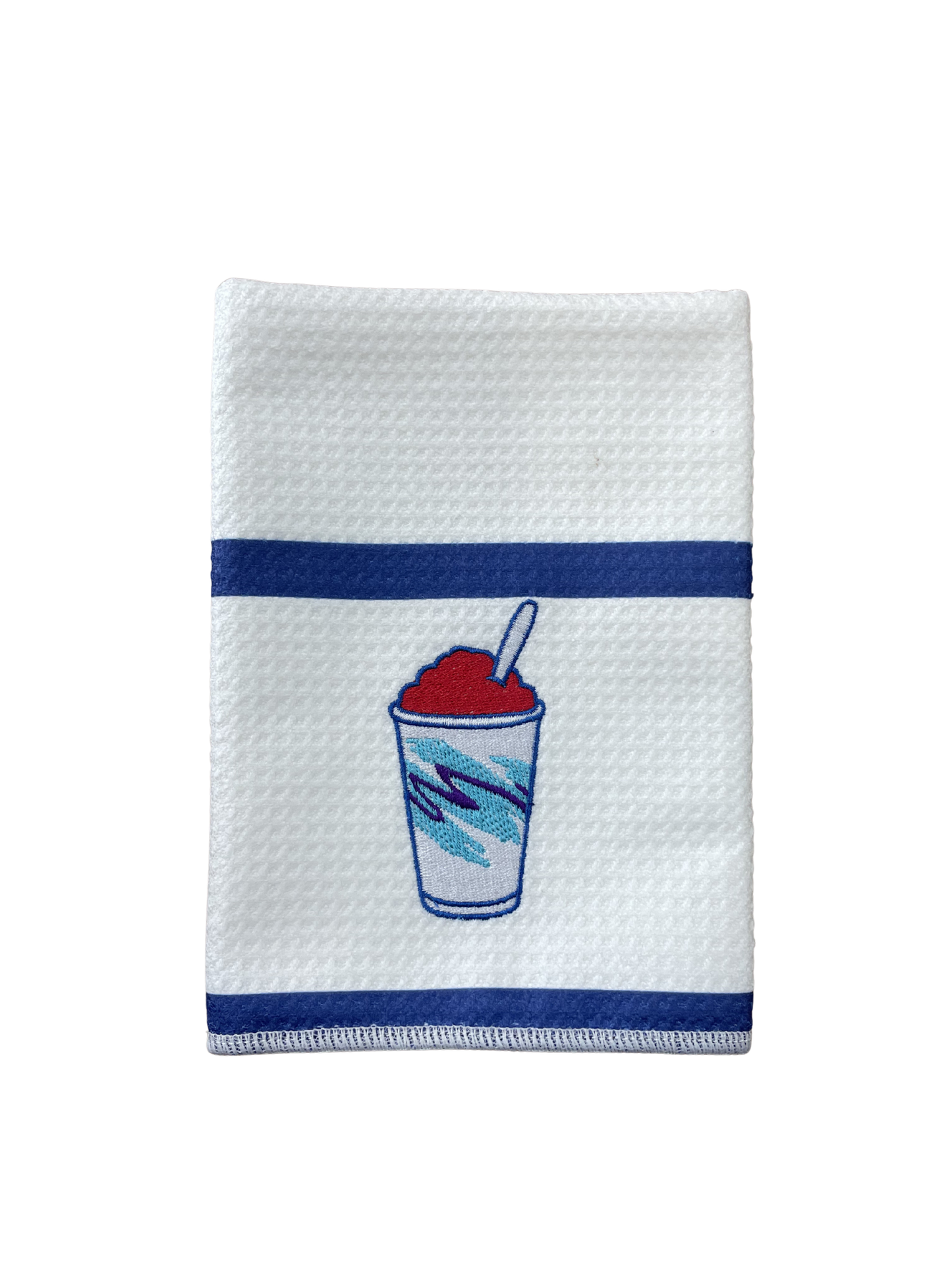 Embroidered Waffle Towel - Wooder Ice