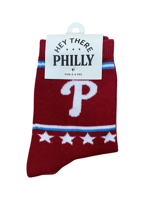 Crew Socks - Red Baseball P