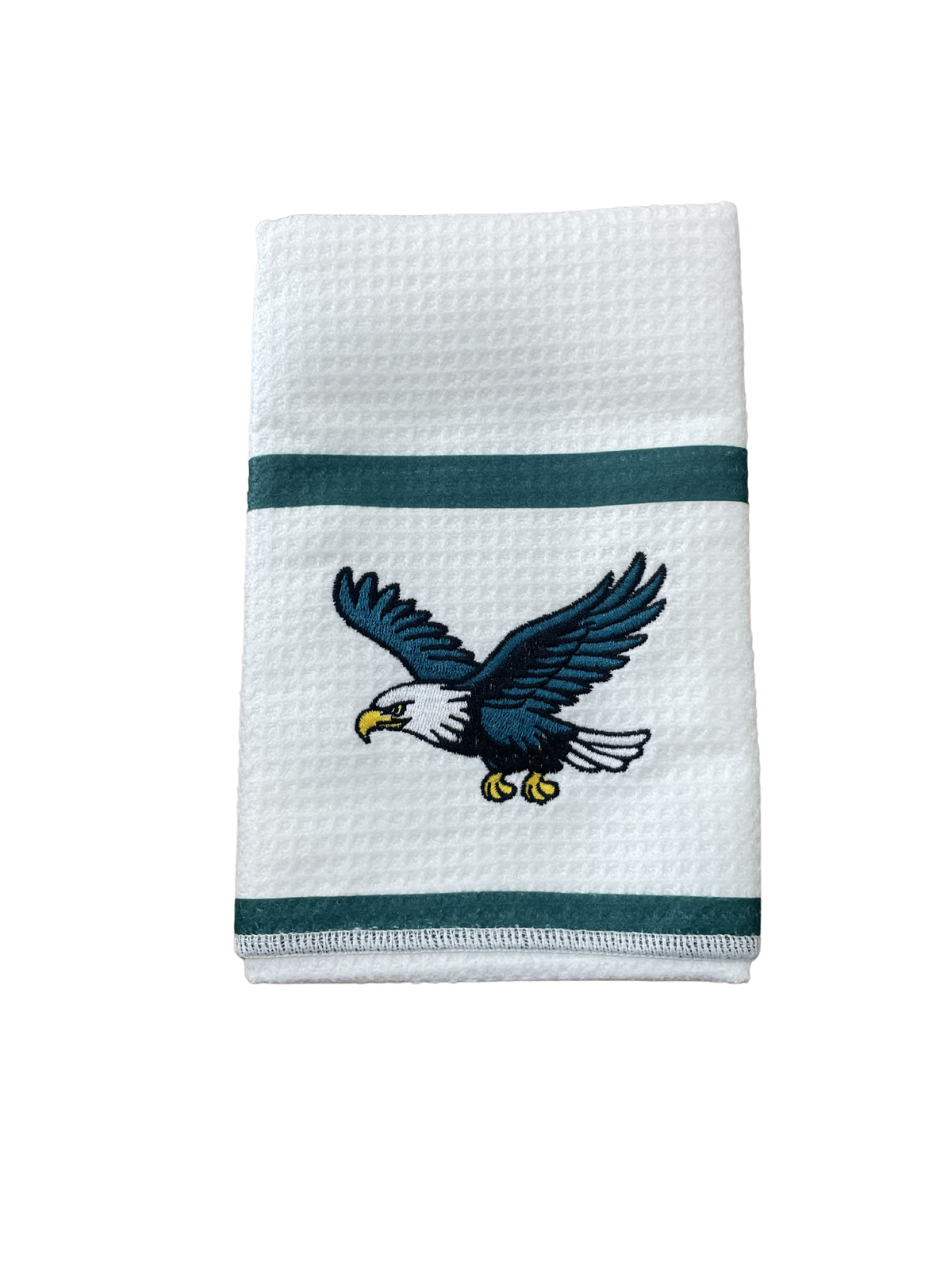 Embroidered Waffle Towel - Bird