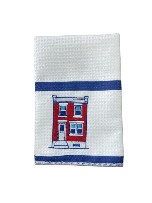 Embroidered Waffle Towel - Rowhome