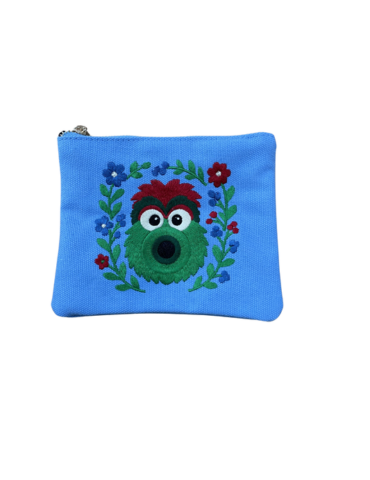 Embroidered Pouch - Green Mascot Baseball