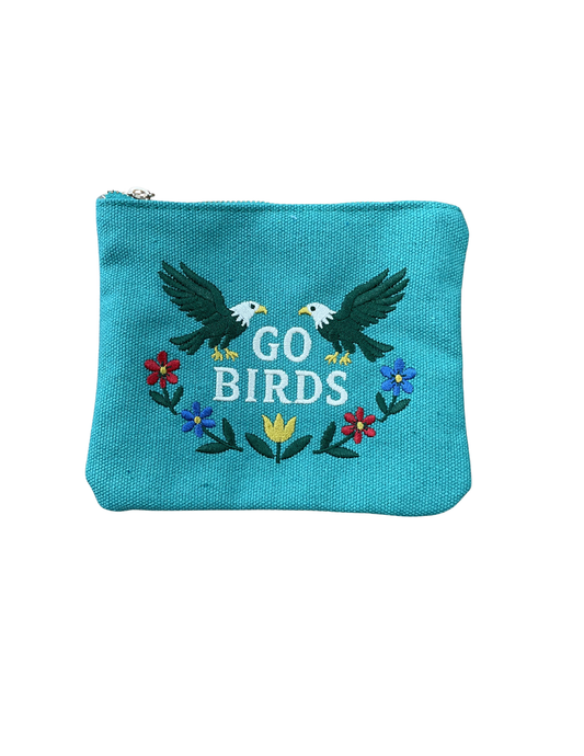Embroidered Pouch - Birds