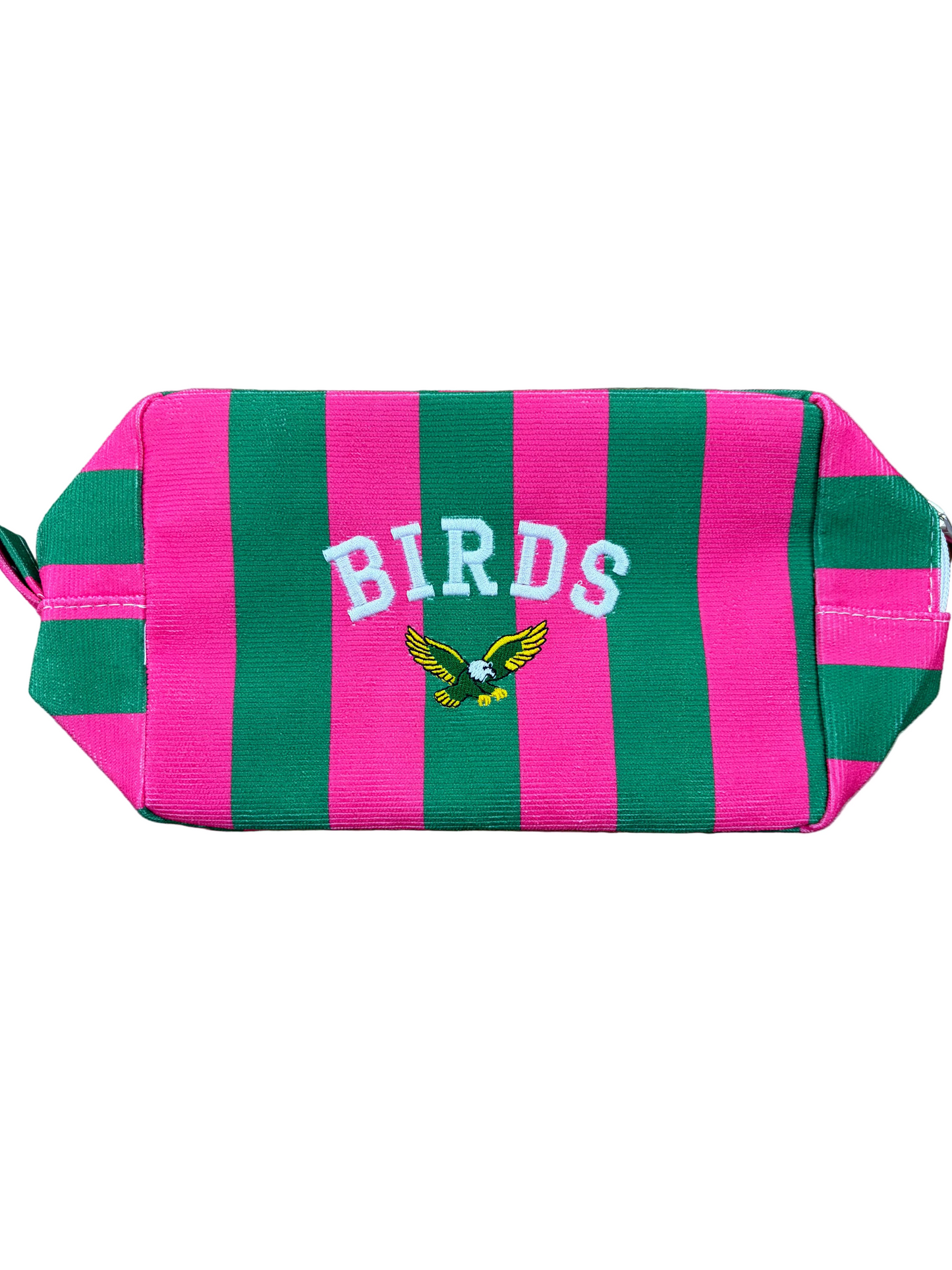 Stripe Travel Pouch - Birds
