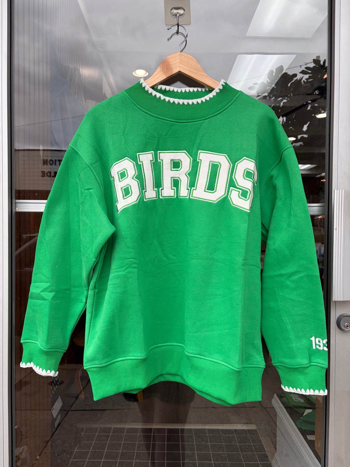 Dye Hard Fan - Green Birds Mockneck Sweatshirt