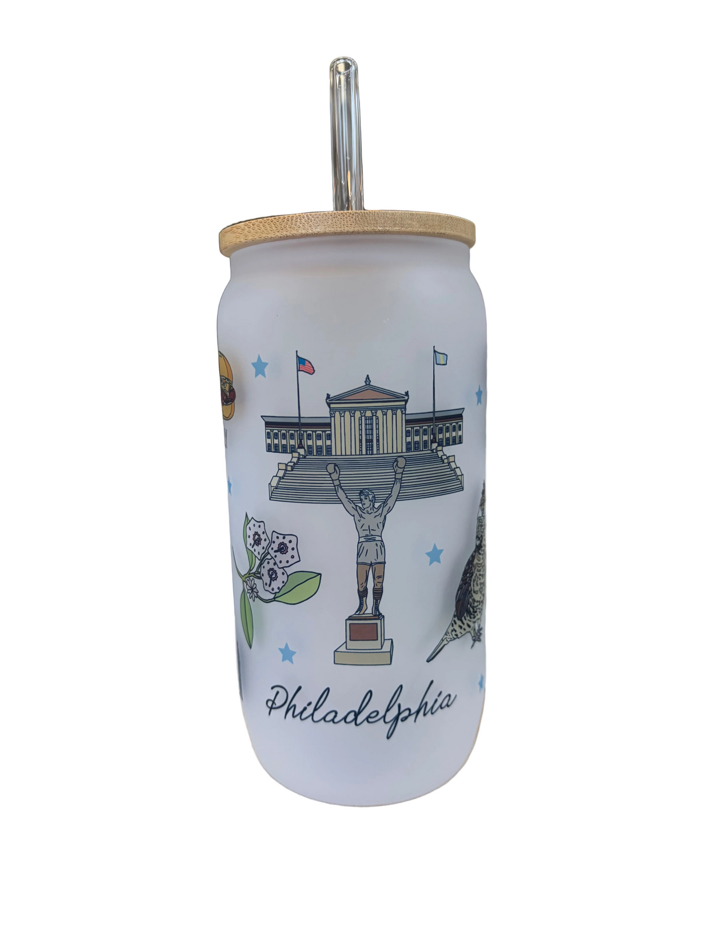 Philadelphia Themed Glass Tumbler