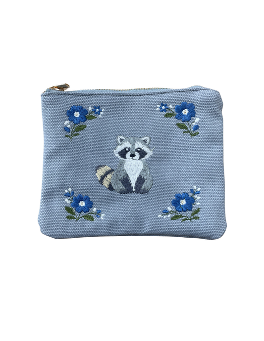 Embroidered Pouch - Trash Panda